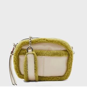 Topshop Cream and Green Crossbody Bag